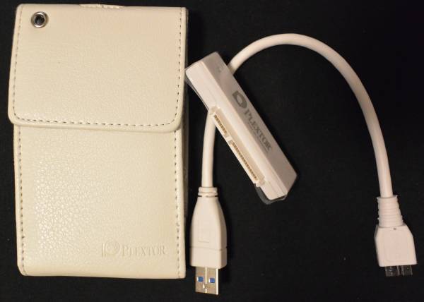 PLEXTOR 2.5インチSSD/HDD USB3.0/SATA 外付けレザーケース白_1