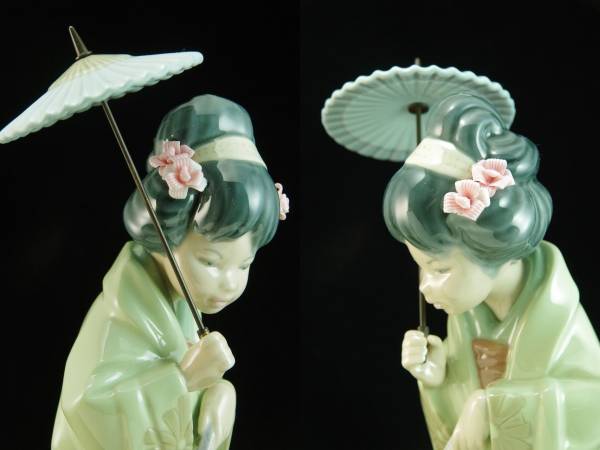 リヤドロ LLADRO 女性 希少美品 パラソル 傘をもった女性 ベニスの女性