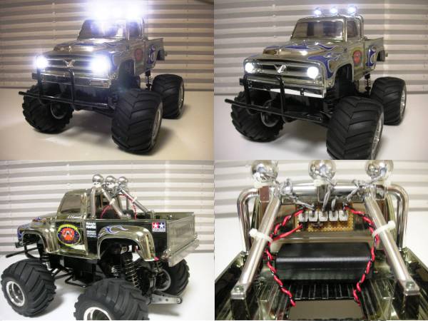 ☆タミヤ ミッドナイトパンプキン 自作LED電飾改造品 （中古）!(田宮