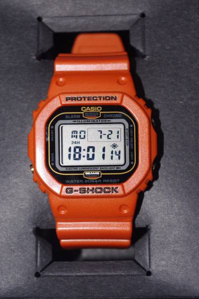 即決/コラボ/G-SHOCK/BEAMS別注/DW-5600/限定/オレンジ/スピード