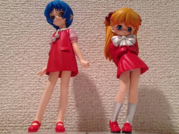 完成品 レイ アスカ 幼年期 エヴァ ガレージキット ガレキ 1/8(新世紀 