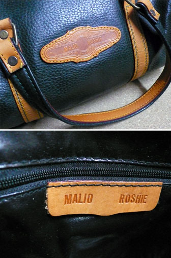 ☆MALIO ROSHIE☆ PCV＋部分本革小ボストンバッグ美品○(ボストン