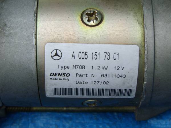ベンツ R170 03y SLK230 KOM セルモーター 2001-2004 Mercedes-Benz