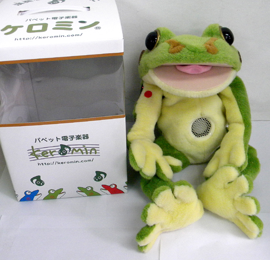動作確認済】パペット電子楽器 ケロミン アマガエル 希少品 ケロミンの 