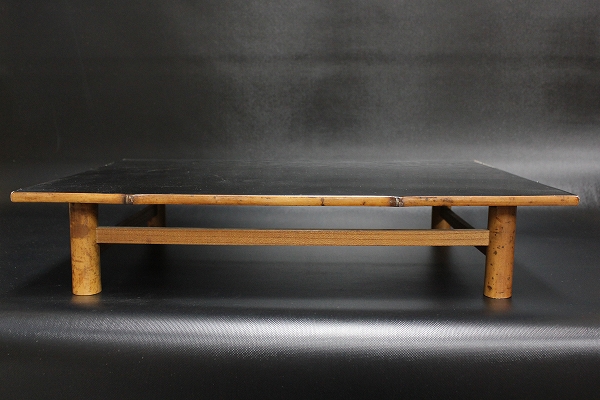 〓 花台 天板漆塗？長方卓 幅48cm 盆栽水石盆石 527c　〓