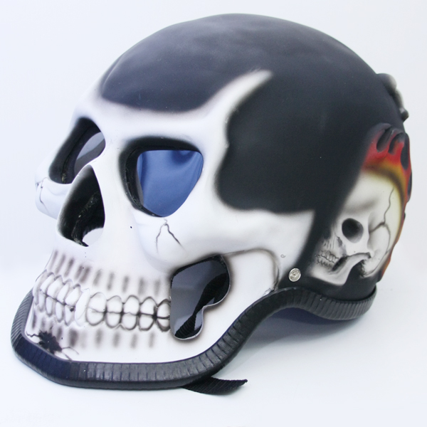 新品 スカルヘルメット フルフェイス バイク ハーレー 骸骨 BMX