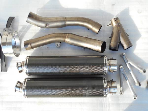 SRX600 SRX400 オーバー チタン カーボン 2本出し マフラー 希少