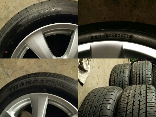 エスティマハイブリット新車外しタイヤ アルミセット 215/60/R17