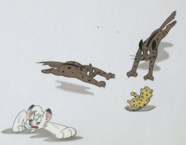 1960年代☆虫プロ☆セル画 ジャングル大帝/レオとハイエナ手塚⑭