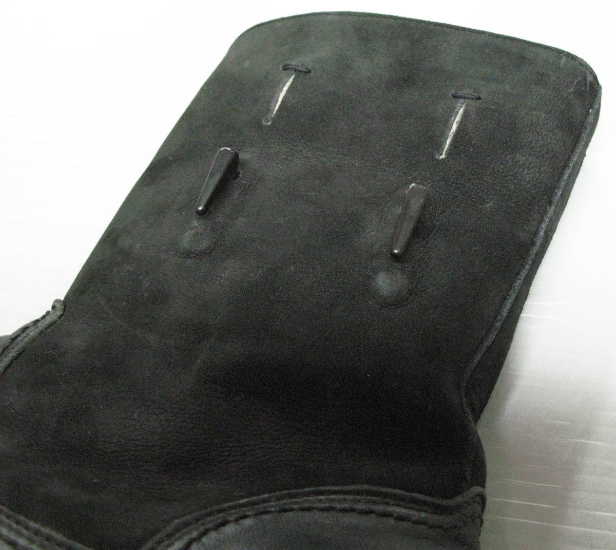 ヨウジ Yohji：2014-15AW 迷彩裏地 2WAY レザー ブーツ / シューズ （ Yohji Yamamoto pour HOMME 2WAY Leather boots 27 shoes | Yamamoto Yohji 画像40枚 ギャラリー：パリ：ヨウジヤマモト──2014-15秋冬メンズ YAMAMOTO
