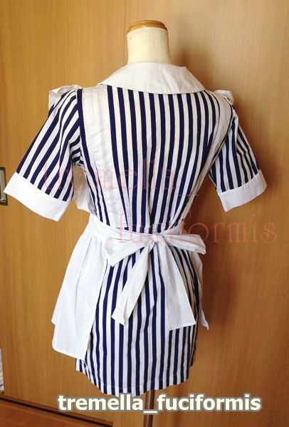 １円スタート　コスプレ衣装 ☆ ストライプメイド ★ Ｓ～Ｍ_2