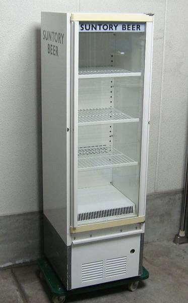 中古業務用サンヨー縦型140L冷蔵ショーケースSMR-R70SKMA完動品