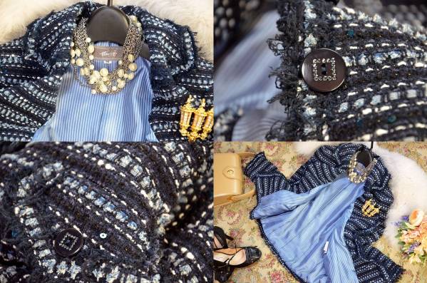 銀座マギー*8.2万ビジュー付きお嬢様ツイードジャケット*毛maggy