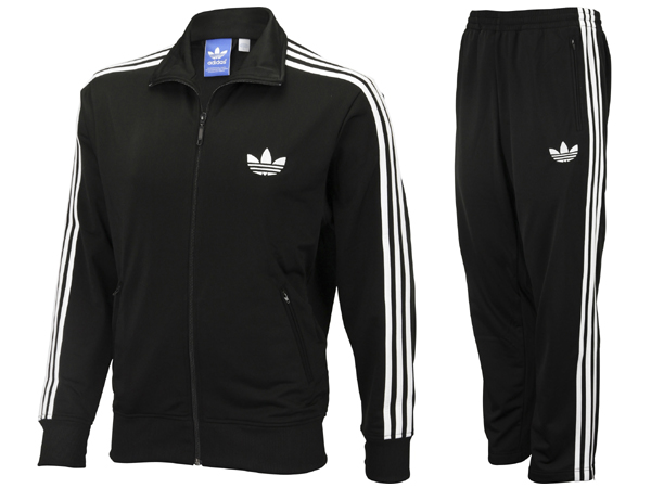 ADIDAS ORIGINALS FIREBIRD 1 TS ジャージ 上下組 黒白 L