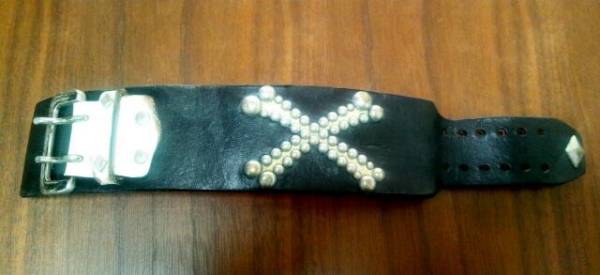 ウルフズヘッド クロスボーン スタッズブレス 50 wolf 