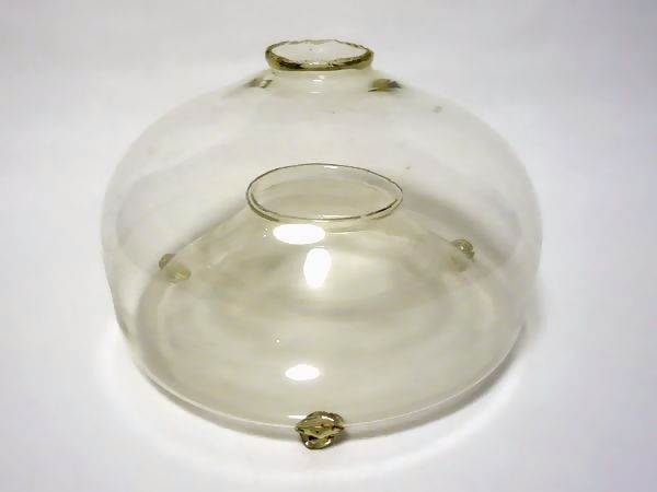 ◆昭和レトロ ハエ取り瓶 蝿捕り器 気泡 ガラス 当時物 中古です