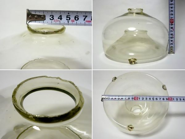 ◆昭和レトロ ハエ取り瓶 蝿捕り器 気泡 ガラス 当時物 中古です