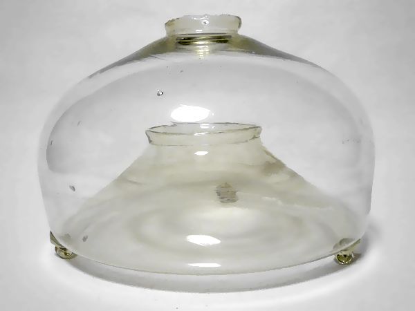 ◆昭和レトロ ハエ取り瓶 蝿捕り器 気泡 ガラス 当時物 中古です