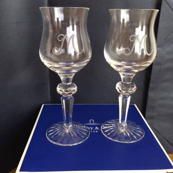 美 マイセン M シリーズ シャンパングラス or ワイングラス 2客