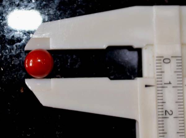 ★　血赤珊瑚/サンゴ ルース 10㎜弱 指輪 リング