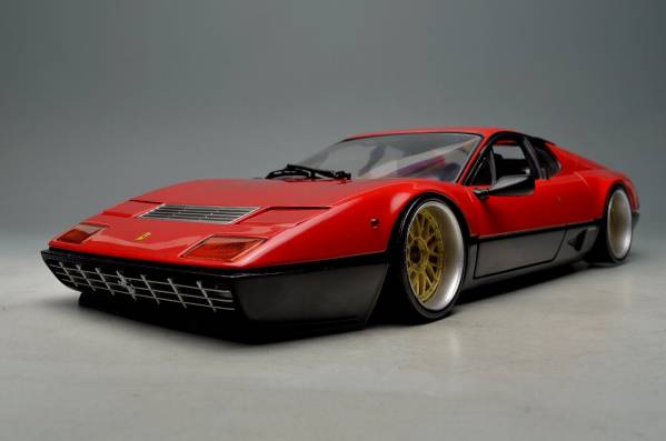 京商 1/18 フェラーリ 512BB レッド BBS ローダウン カスタム(乗用車 