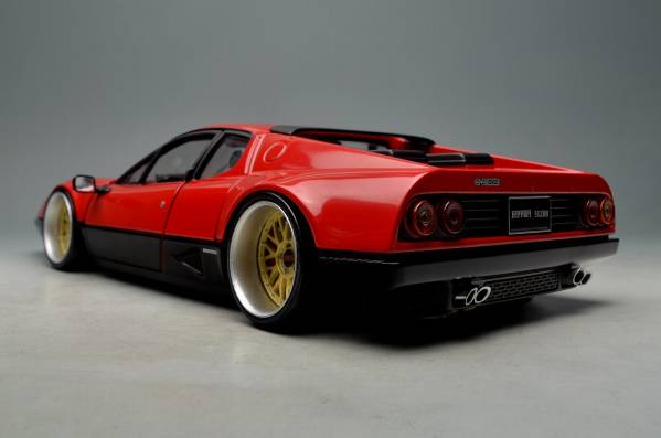 京商 1/18 フェラーリ 512BB レッド BBS ローダウン カスタム(乗用車 