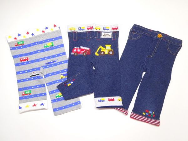 ミキハウス 働く車 スパッツ ズボン パンツ セット 100 福袋 90