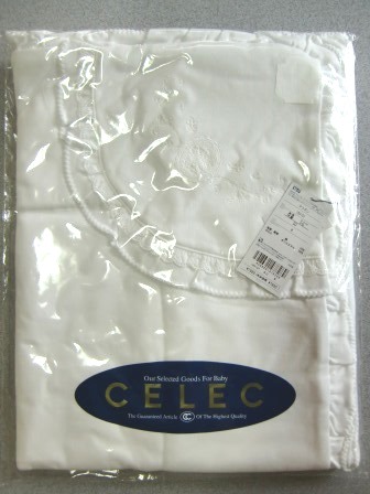 ★セレクCELEC★アフガン おくるみ★白★無撚糸★定価7980円★