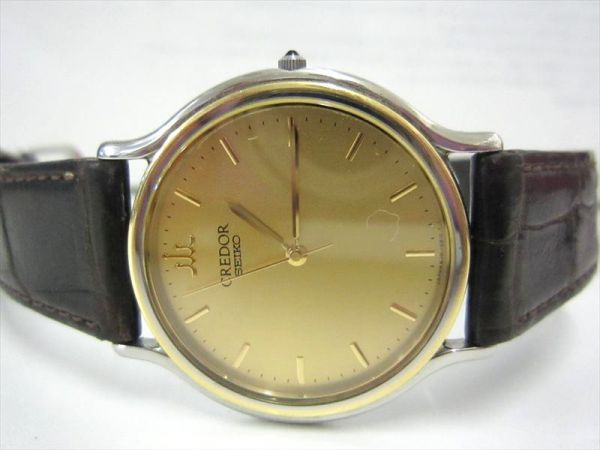 極美品 SEIKO/セイコー クレドール 18KT 8J81-6B00 メンズ稼動品