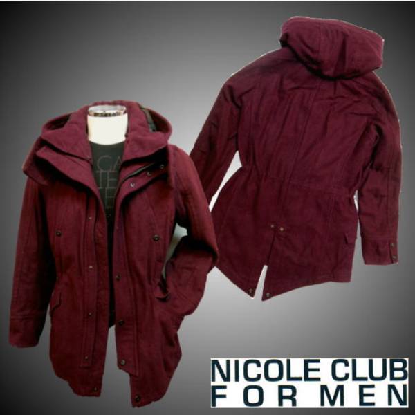 NICOLE CLUB FOR MEN フォーメン メルトン モッズコート 46(M)