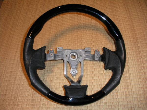 ○MH21S 22S シルクブレイズステアリング ピアノブラック 美品○