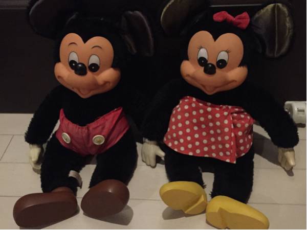 ミッキー・ミニー・モンチッチ ぬいぐるみコレクション ミッキー&ミニー エポック製モンチッチ風ぬいぐるみ1970年代後半
