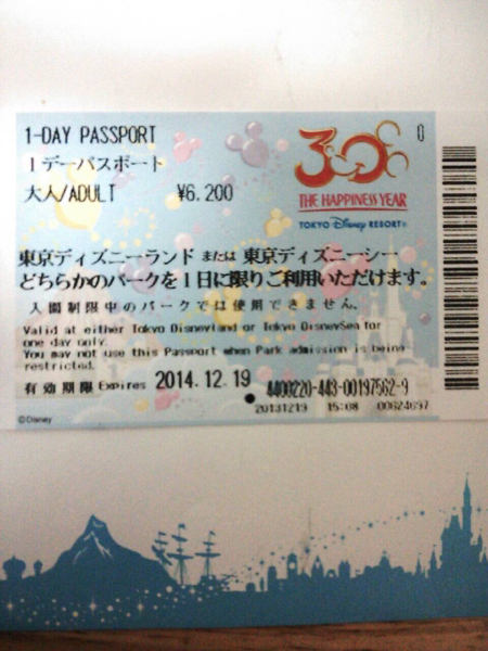 ディズニーランド シーチケット1枚_1