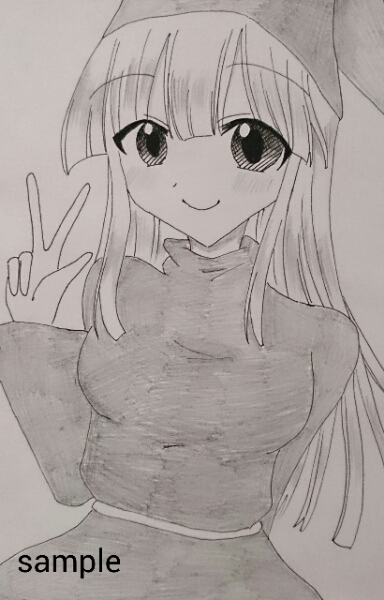 ウィッチ◆手描きイラスト◆ポストカード◆ぷよぷよ◆少々難あり_1