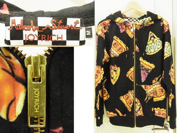 お得，本物保証 は 同様ジョイリッチMalcolm Stuartピザ/パイ フェイス黒ジップアップパーカーMブラックJoyrichマルコム スチュアート(男性用)｜売買されたオークション情報、yahooの商品情報をアーカイブ公開 - 男性用