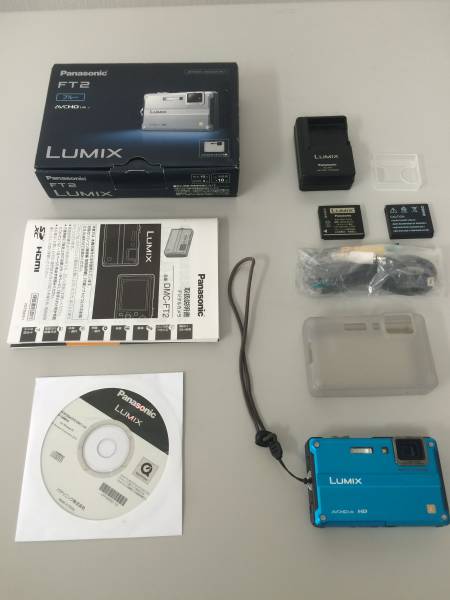 ☆防水デジカメ Panasonic LUMIX DMC-FT2 予備バッテリー付☆