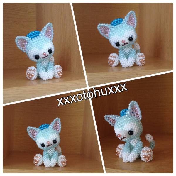 ビーズレシピ あみぐるみ ジェラトーニみたいな猫ちゃん ビーズ細工 売買されたオークション情報 Yahooの商品情報をアーカイブ公開 オークファン Aucfan Com