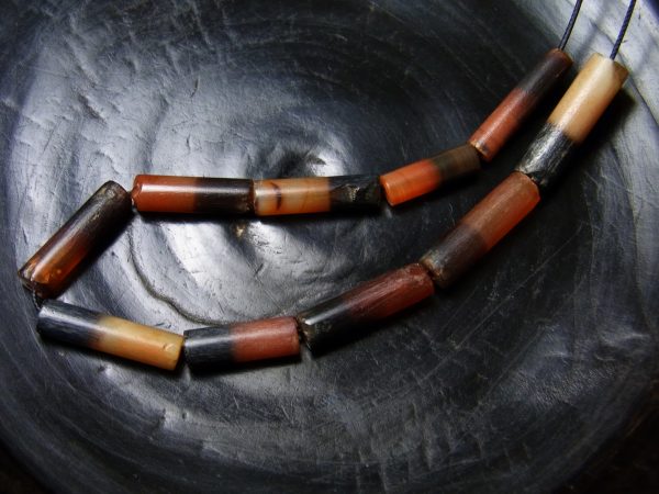 ■出土ネパール古代線珠１０珠！■チベット老天珠ジービーズ護符