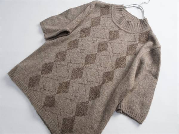 YOULI 上質！ヤク100％ アーガイル柄セーター サイズL