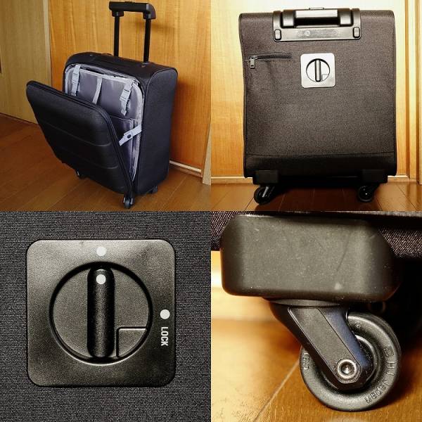 無印良品□撥水加工ポリエステルストッパー付きソフトキャリー(スーツ 