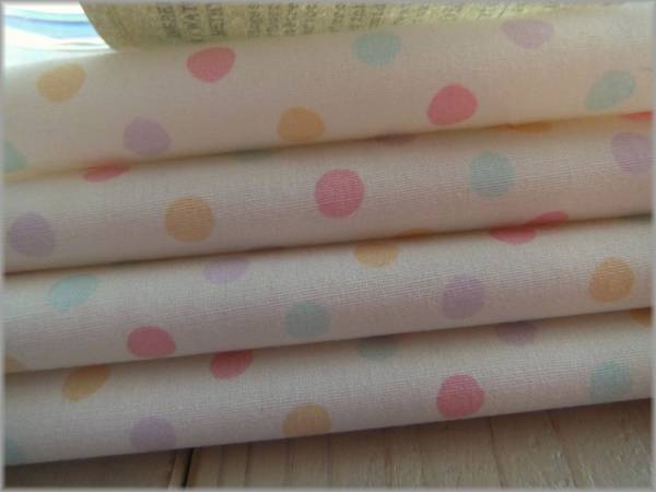 mets★7.2m*マシュマロドット6mm@水玉*コットンブロード*生地A
