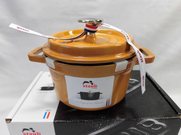 【希少・廃盤色】ストウブ ピコ・ココット ラウンド 14cm マスタード ストウブ ココットラウンド 14㎝ マスタード