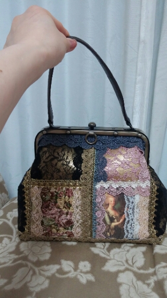 美品ショップチャンネル購入マリーアントワネットがま口風バッグ