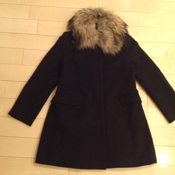 ビューティー&ユースファー付きコートユナイテッドアローズ黒