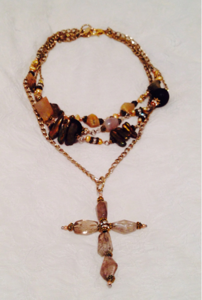 ザファースト☆オリジナルクロスネックレス ゴールド