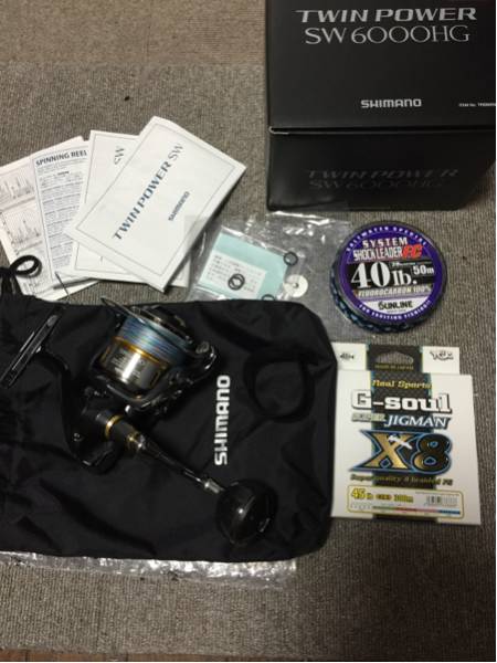 送料無料 シマノ 15 ツインパワー SW6000HG 釣行1回のみ新品同様