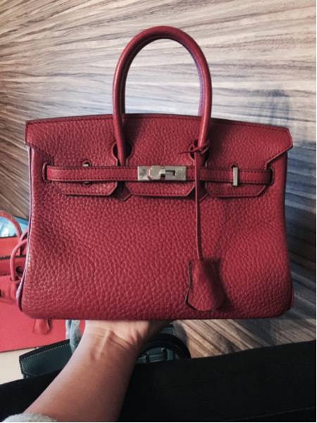 バーキンタイプ☆ルージュ☆良品