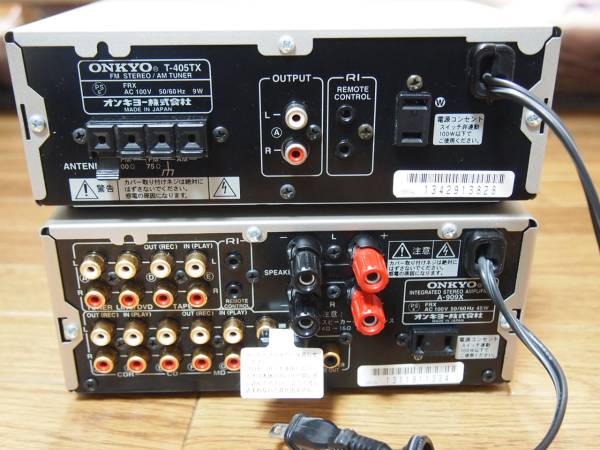 ONKYOオンキョー A-909X アンプ＋T-405TXチューナー INTEC205 ONKYO A