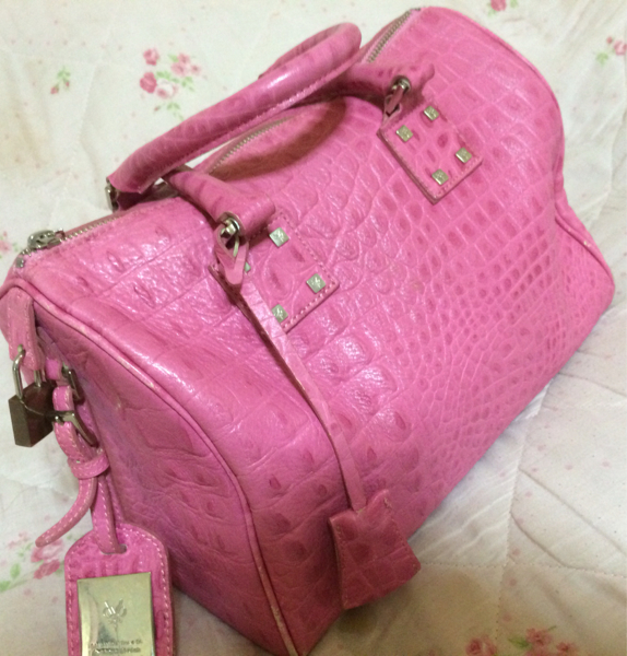 サマンサタバサレアヴィクトリアベッカムクロコボストンバッグ