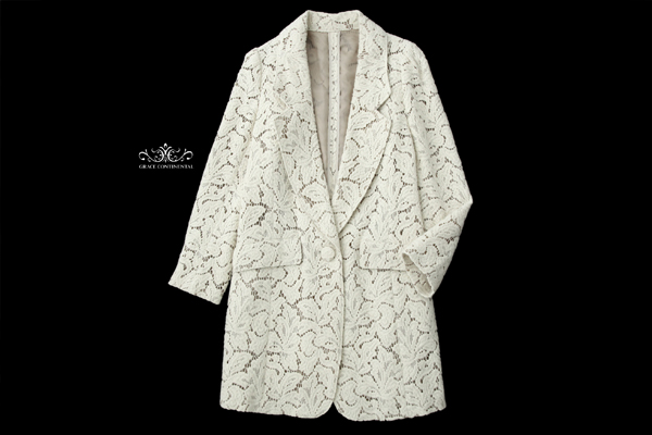 美品★グレースコンチネンタル6万★上品！レースコートX379